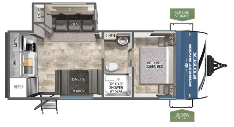 2025 Palomino Puma 227RK Travel Trailer - Image 5