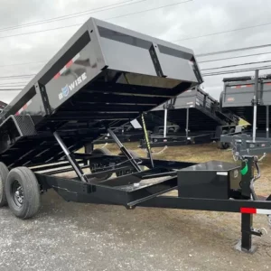BWise 7 x 14 Low Profile Dump Trailer Adjustable Coupler