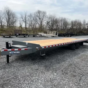 BWise 8 x 28 Deckover Equipment Trailer Full Width Ramps