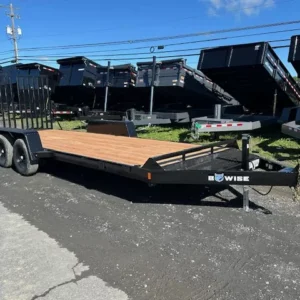 BWise 7 x 20 Equipment Trailer – Split Landscape Ramp