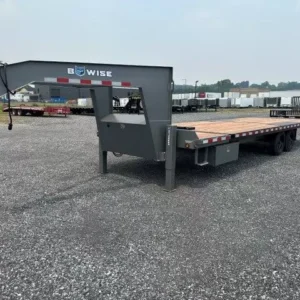 BWise 8 x 26 Gooseneck Deckover Equipment Trailer – Power Tilt
