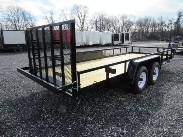 Trailer With Rear Ramp Gate Premier 7 x 22 Landscape Utility Trailer – Rear Ramp Gate